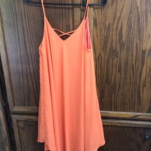 Neon orange dress worn once